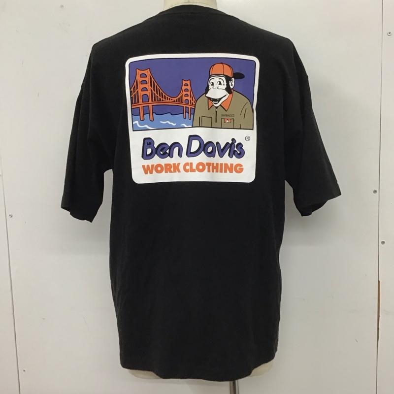 ベンデイビス BEN DAVIS Tシャツ 半袖 C-1580929 グラフィックプリントTシャツ プリントTシャツ 半袖カットソー XL ロゴ、文字 黒 / ブラック /  メンズ USED 古着 中古 10110735
