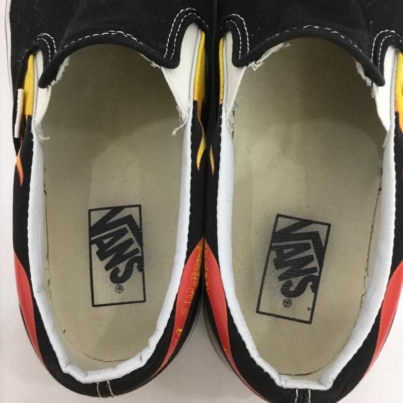 バンズ VANS スリッポン スリッポン 500714 フレイム 27.5cm 27.5cm 黒 / ブラック / X 白 / ホワイト / X 橙 / オレンジ / メンズ USED 古着 中古 10125406