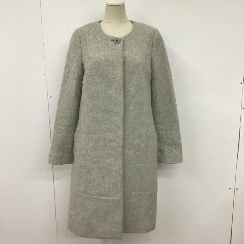 ナチュラルビューティーベーシック NATURAL BEAUTY BASIC コート コート一般 S 無地 灰 / グレー / レディース USED 古着 中古 10105704