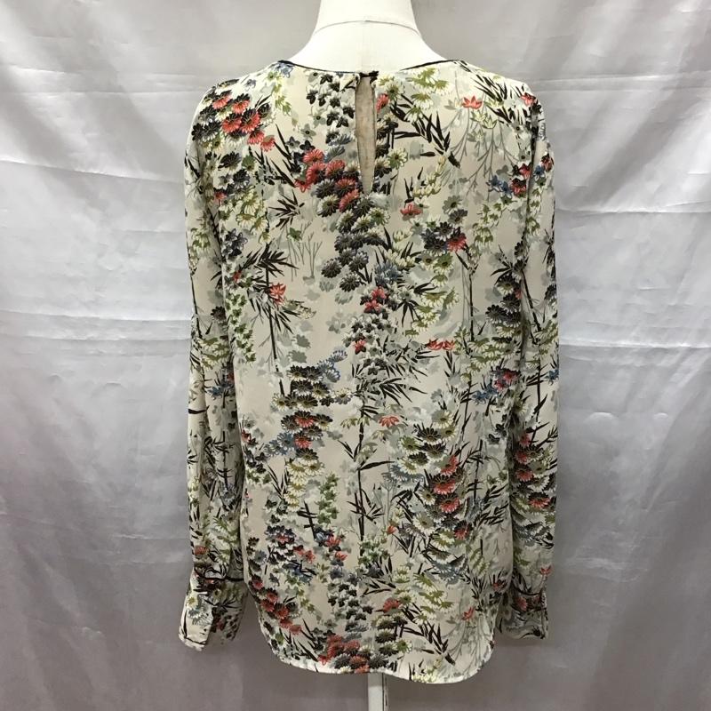 ザラベーシック ZARA BASIC カットソー 長袖 長袖カットソー クルーネックカットソー ロングスリーブカットソー プリントTシャツ S プリント マルチカラー / マルチカラー / レディース USED 古着 中古 10117985