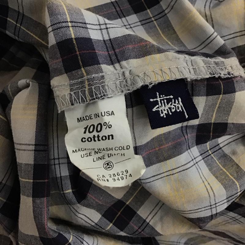 ステューシー STUSSY シャツ、ブラウス 半袖 半袖シャツ チェックシャツ カラーシャツ プルオーバー L チェック マルチカラー / マルチカラー / メンズ USED 古着 中古 10142961
