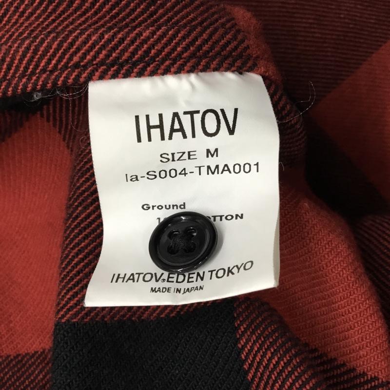 イーハトーブ IHATOV シャツ、ブラウス 長袖 長袖シャツ カラーシャツ ポケットシャツ 長袖カットソー チェックシャツ M チェック 黒 / ブラック / X 赤 / レッド /  メンズ USED 古着 中古 10114162