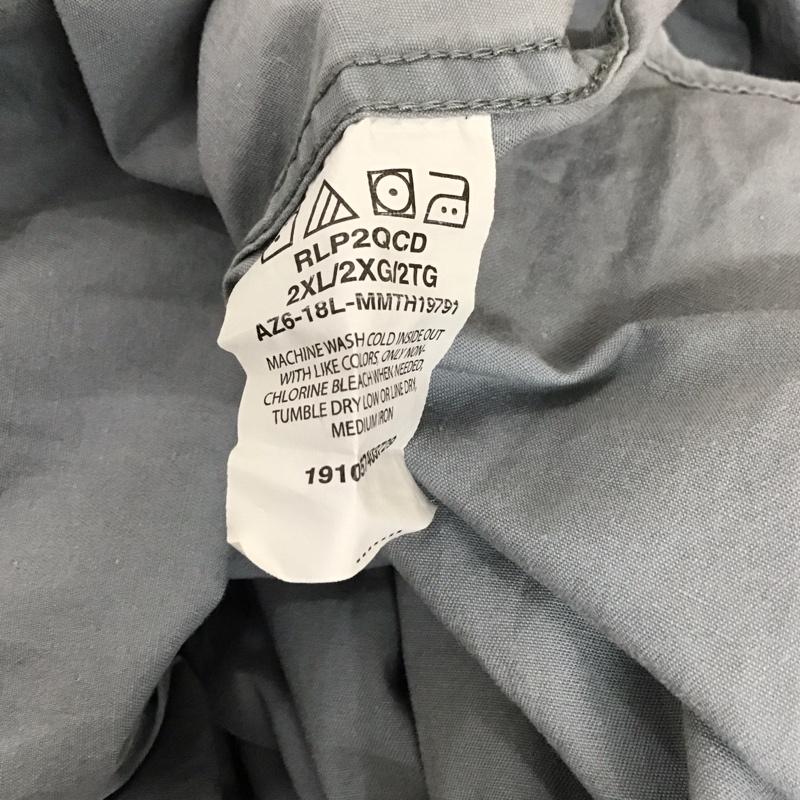 ラングラー Wrangler シャツ、ブラウス 長袖 長袖シャツ カラーシャツ ポケットシャツ 長袖カットソー 古着 XXL ロゴ、文字 水色 / ライトブルー /  メンズ USED 古着 中古 10108694