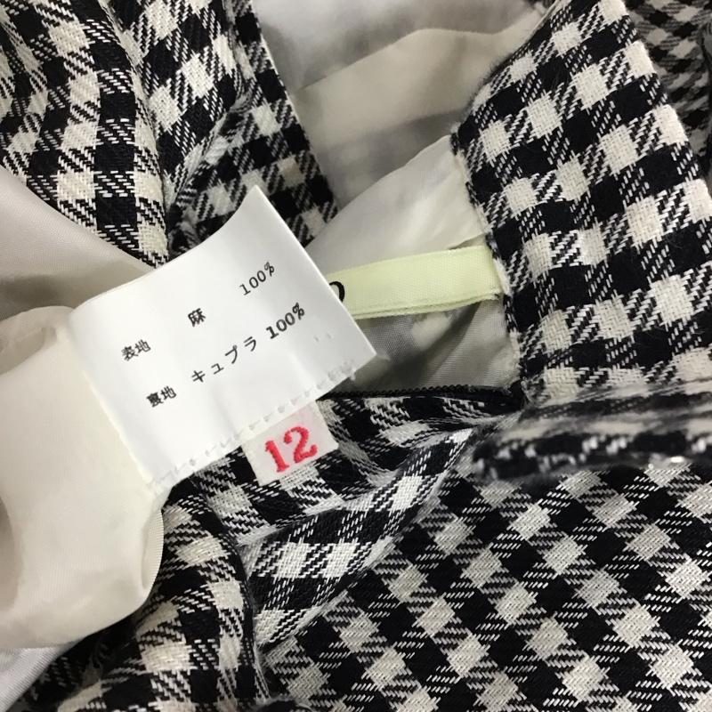 ジバンシィ GIVENCHY セットアップ セットアップ ノーカラージャケット ロングスカート チェック 白 / ホワイト / X 黒 / ブラック / レディース USED 古着 中古 10133432