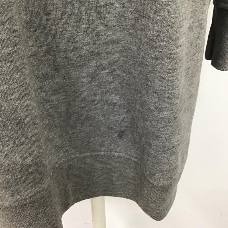 ポロラルフローレン POLO RALPH LAUREN ワンピース ひざ丈スカート パーカー 裏起毛 長袖 S ワンポイント 灰 / グレー / レディース USED 古着 中古 10116147