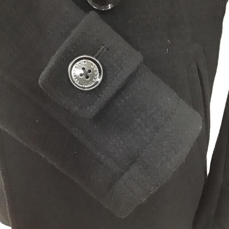 バーバリーブラックレーベル BURBERRY BLACK LABEL コート コート一般 ショートコート ピーコート アウター カラージャケット M 無地 黒 / ブラック / メンズ USED 古着 中古 10106697