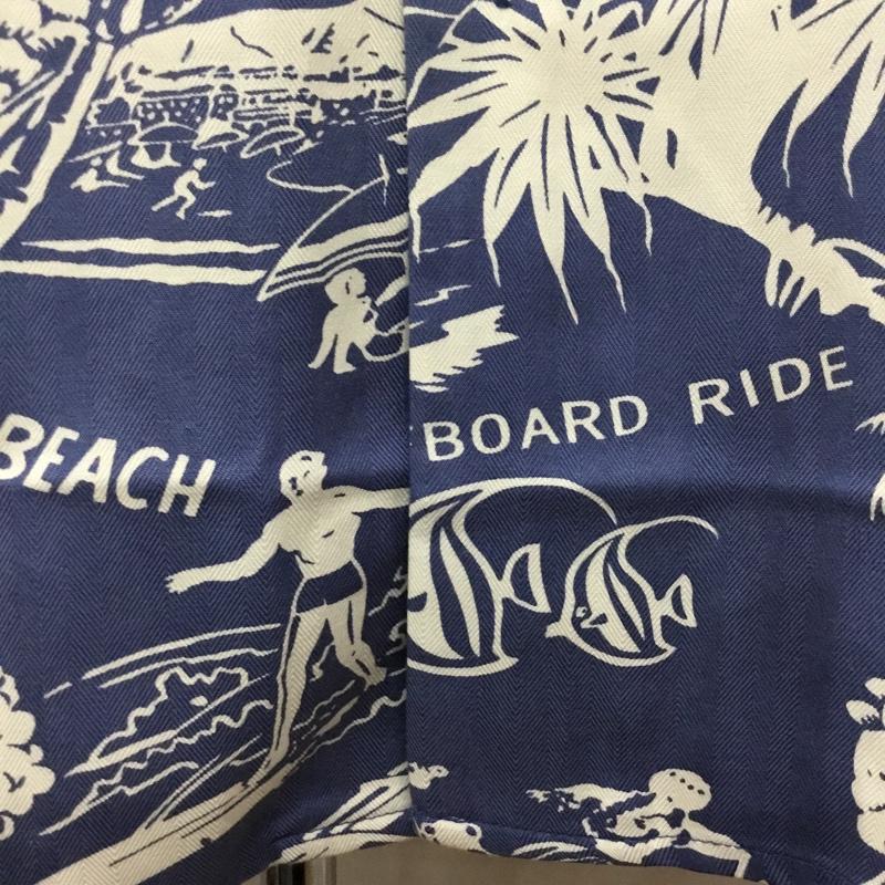 古着 USED シャツ、ブラウス 半袖 半袖シャツ カラーシャツ 半袖カットソー アロハシャツ S プリント 水色 / ライトブルー / X 白 / ホワイト /  メンズ USED 古着 中古 10108528
