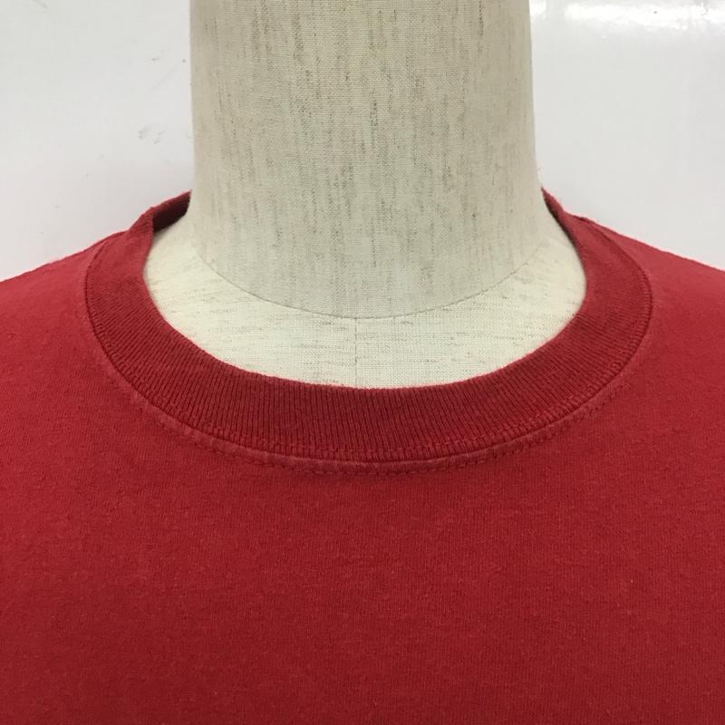 チャンピオン Champion Tシャツ 半袖 半袖カットソー プリントTシャツ クルーネックカットソー L プリント 赤 / レッド / メンズ USED 古着 中古 10107302