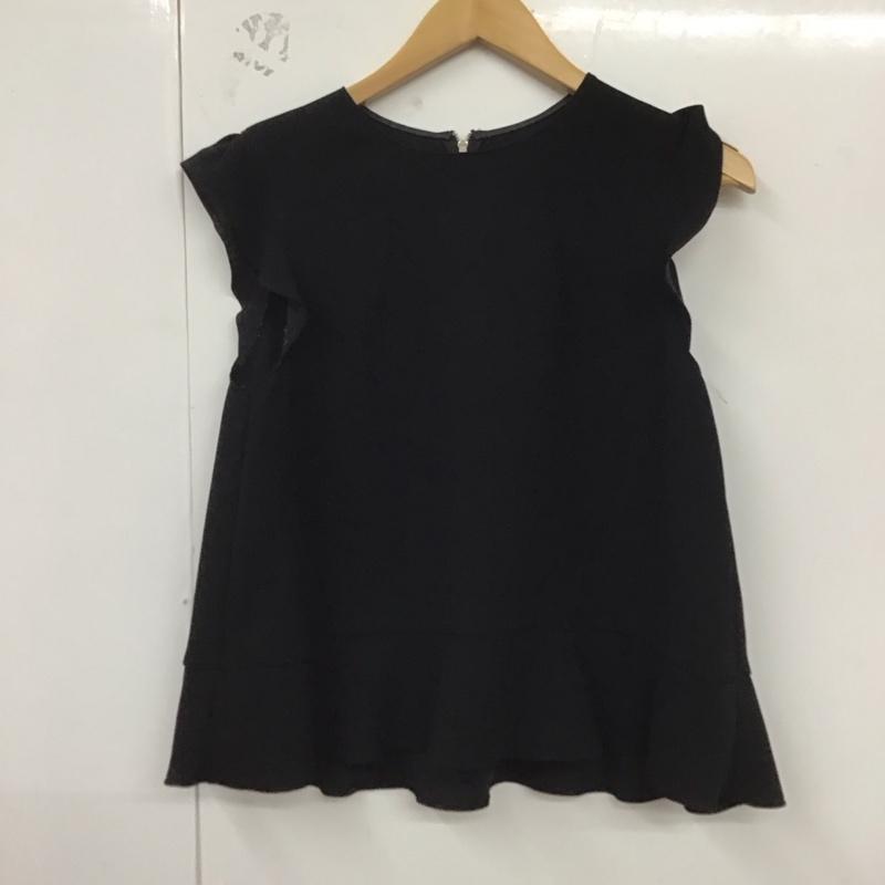 ジルスチュアート JILLSTUART トップス トップス 092-6110046 ノースリーブ 袖フリル M 無地 黒 / ブラック / レディース USED 古着 中古 10129159
