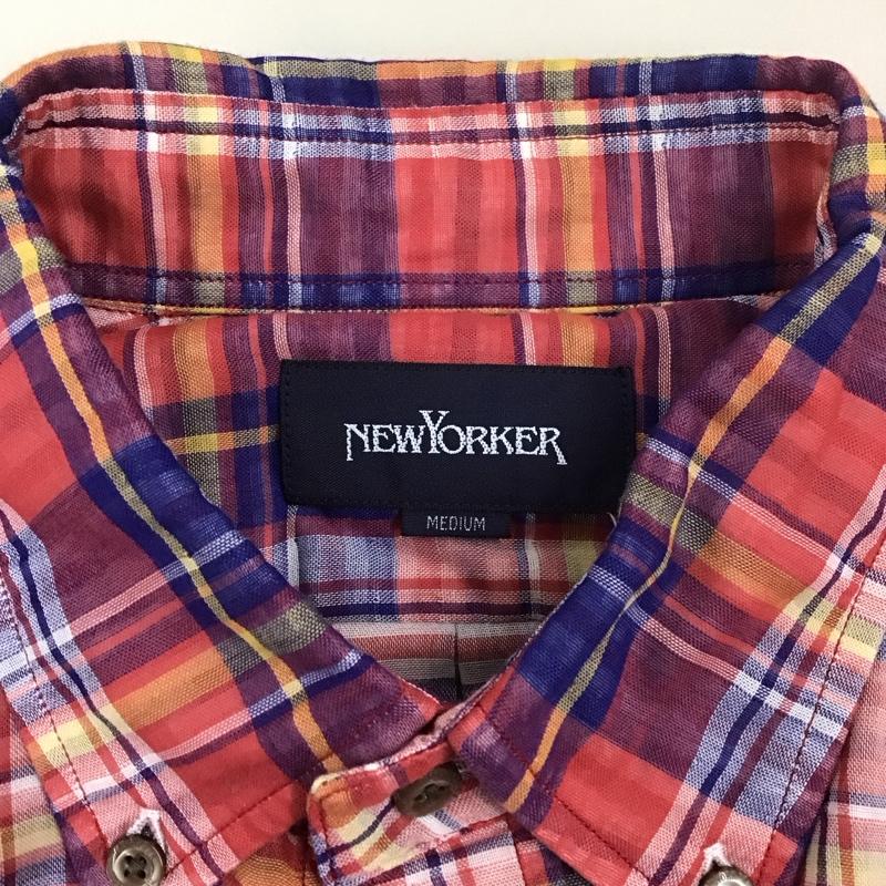 ニューヨーカー NEWYORKER シャツ、ブラウス 半袖 半袖シャツ カラーシャツ 半袖カットソー チェックシャツ M チェック マルチカラー / マルチカラー /  メンズ USED 古着 中古 10113213