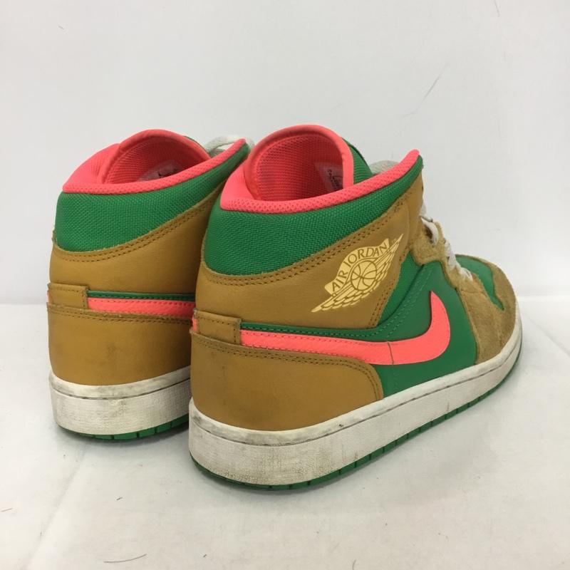 ナイキ NIKE スニーカー スニーカー DX4332-700 AIR JORDAN 1 MID SE 27cm 箱有 27.0cm ロゴ、文字 桃 / ピンク / X ベージュ / ベージュ / X 緑 / グリーン / メンズ USED 古着 中古 10137374
