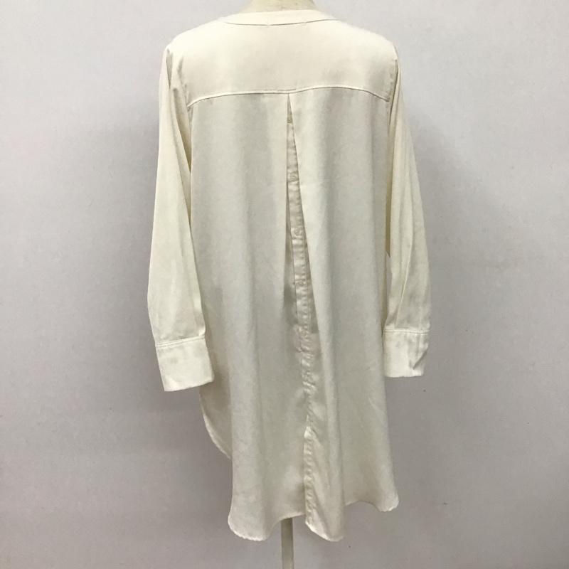 センスオブプレイスバイアーバンリサーチ SENSE OF PLACE by URBAN RESEARCH シャツ、ブラウス 長袖 AA16-23B018 クルーネックチュニックブラウス 無地 白 / ホワイト / レディース USED 古着 中古 10128403