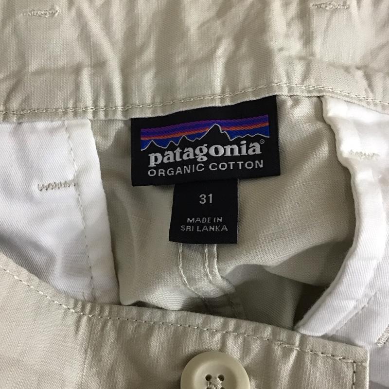 パタゴニア patagonia パンツ ショートパンツ 57805SP22 ライトウェイト オールウェア ヘンプ ショーツ 8インチ 31 ロゴ、文字 アイボリー / アイボリー / メンズ USED 古着 中古 10117737