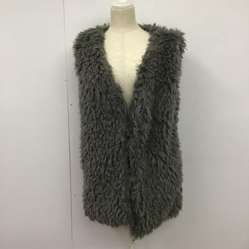 アズールバイマウジー AZUL BY MOUSSY ベスト ベスト 250CAA80-390H POODLE FUR VEST M 無地 灰 / グレー / レディース USED 古着 中古 10126639