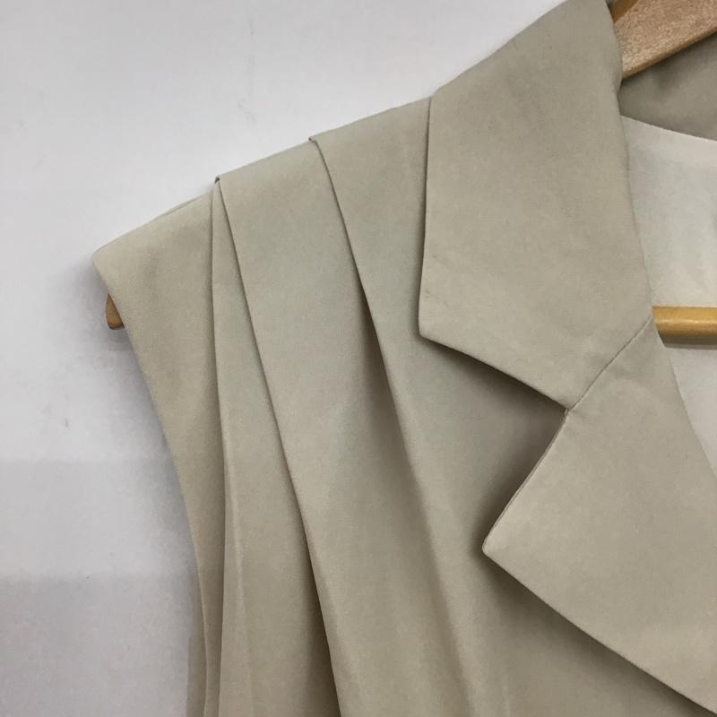 ムルーア MURUA ワンピース ロングスカート 012330302101-01 ウエストベルトワイドロンパース オールインワン ノースリーブ ワイドパンツ FREE 無地 アイボリー / アイボリー / レディース USED 古着 中古 10138396
