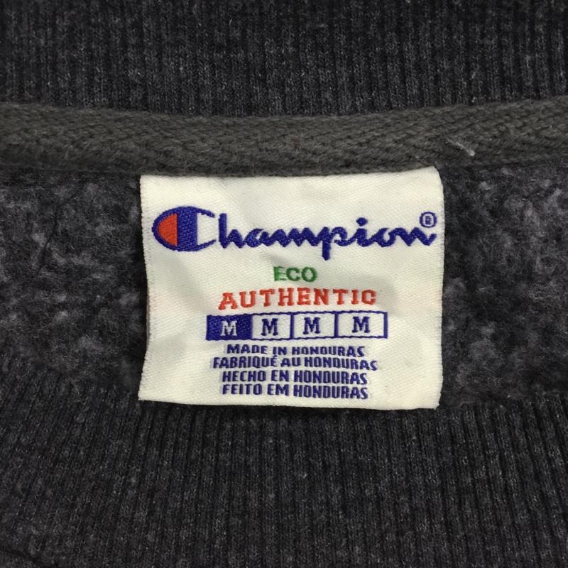 チャンピオン Campion トレーナー 長袖 長袖スウェット 長袖トレーナー リブカットソー 長袖カットソー 刺繍トレーナー M 無地 紺 / ネイビー / メンズ USED 古着 中古 10106458