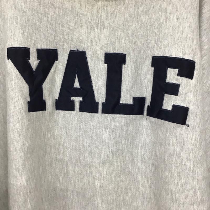 チャンピオン Champion トレーナー 長袖 reverseweave 00s メキシコ製 yaleワッペンロゴ プルオーバースウェット XXL ロゴ、文字 灰 / グレー / メンズ USED 古着 中古 10137063