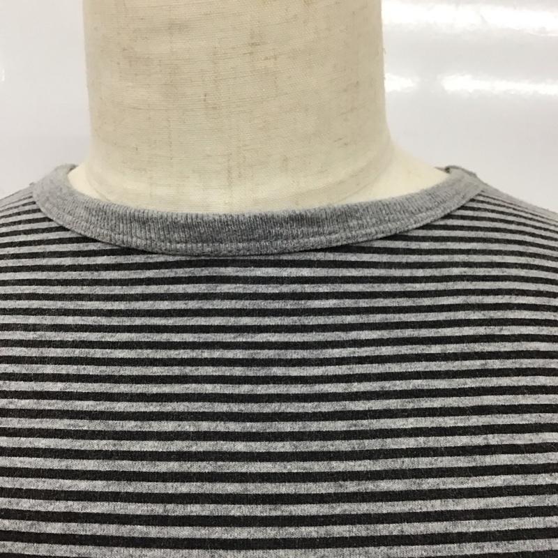 サタデーズサーフニューヨークシティー SATURDAYS SURF NYC Tシャツ 半袖 半袖カットソー プリントTシャツ クルーネックカットソー XS ボーダー柄 灰 / グレー /  メンズ USED 古着 中古 10113140