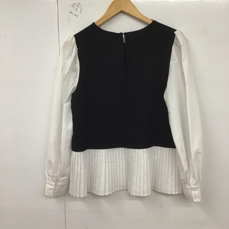 ザラ ZARA カットソー 長袖 S 無地 白 / ホワイト / X 黒 / ブラック / レディース USED 古着 中古 10129280
