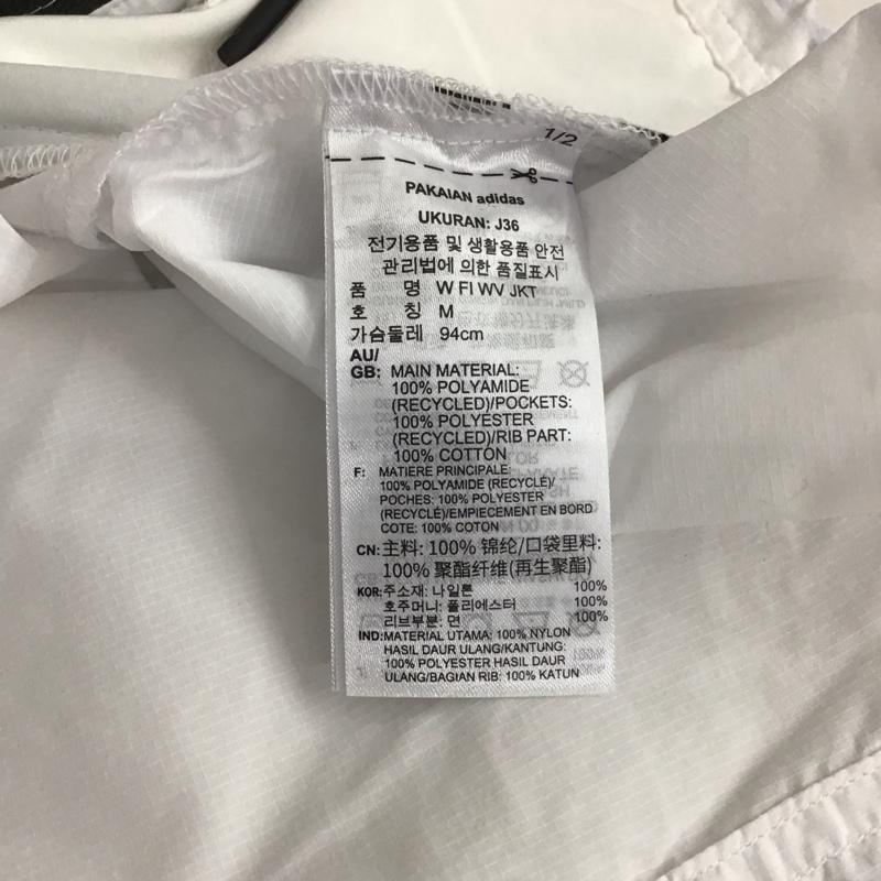 アディダス adidas ジャケット、上着 ジャケット、ブレザー he4177 ウインドジャケット フューチャーアイコンズウーブンウィンドブレーカー XL ロゴ、文字 白 / ホワイト / レディース USED 古着 中古 10145437