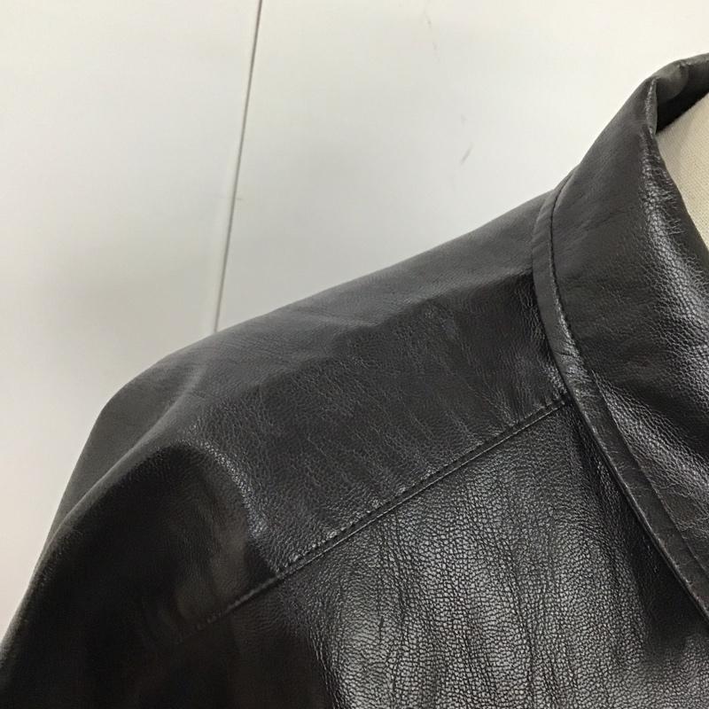 フリークスストア FREAK S STORE シャツ、ブラウス 長袖 長袖シャツ カラーシャツ フェイクレザーシャツ 長袖カットソー FREE 無地 黒 / ブラック / レディース USED 古着 中古 10122471