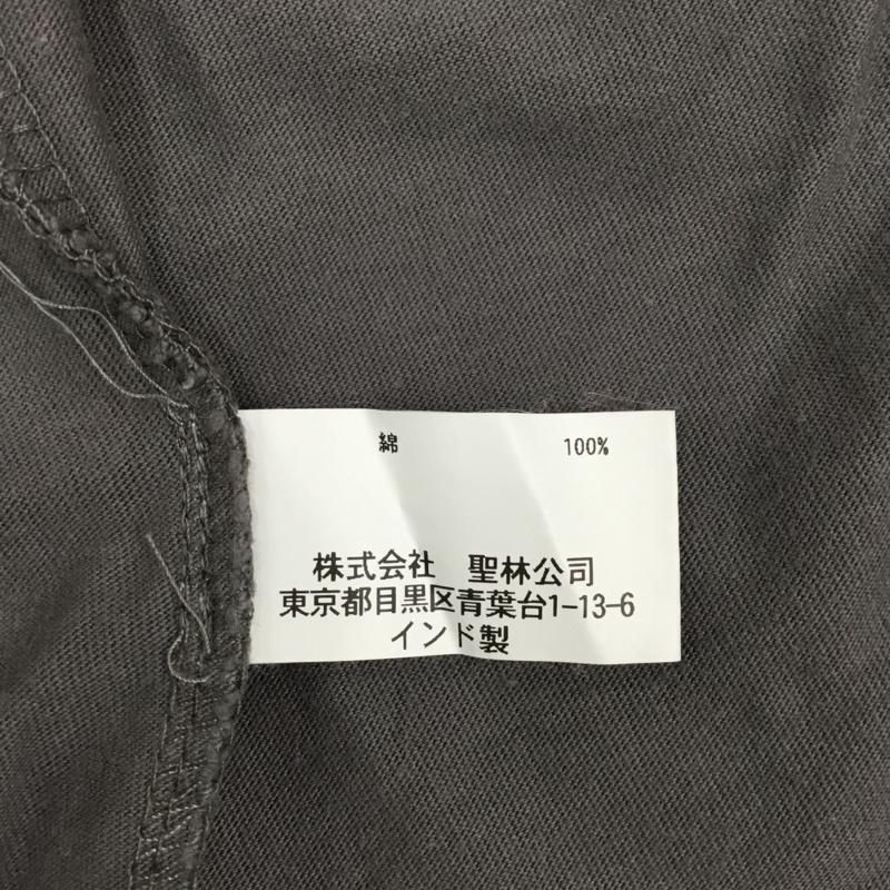 ハリウッドランチマーケット HRMARKET Tシャツ 半袖 MOTHER NATURE クルーネック 刺繍 1 ロゴ、文字 灰 / グレー / メンズ USED 古着 中古 10112377