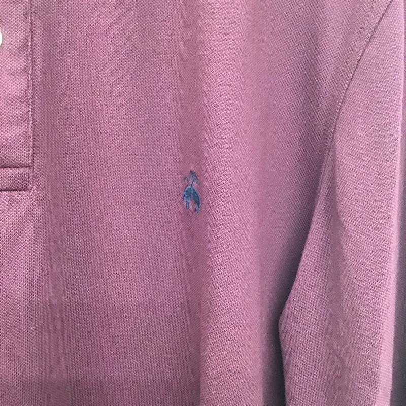 ブルックスブラザーズ BROOKS BROTHERS ポロシャツ 長袖 L ワンポイント えんじ / ワインレッド / メンズ USED 古着 中古 10139468