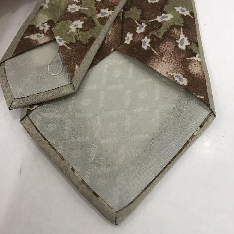 ミラ・ショーン mila schon ネクタイ ネクタイ シルク 総柄 茶 / ブラウン / X カーキ / カーキ / メンズ USED 古着 中古 10135303