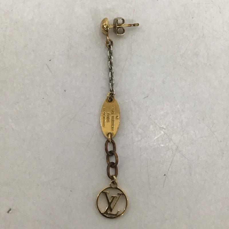 ルイヴィトン LOUIS VUITTON アクセサリー ピアス ロゴマニア チェーン M68076 ロゴ、文字 金 / ゴールド / レディース USED 古着 中古 10125579