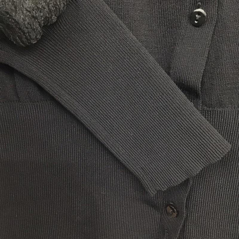 ザラ ZARA カーディガン 長袖 2488 131 800 袖シアー M 無地 黒 / ブラック / レディース USED 古着 中古 10131215