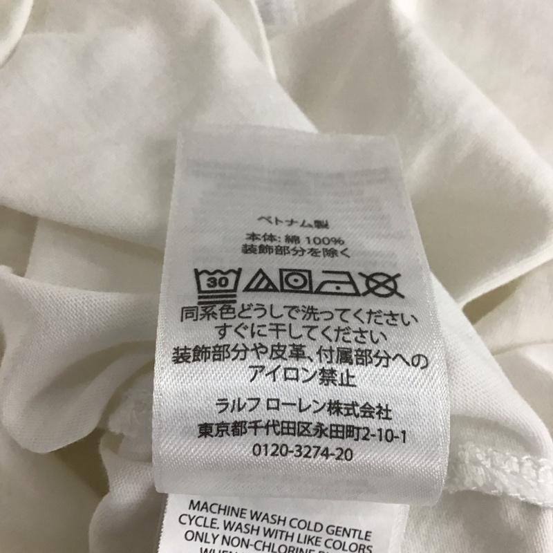 ポロラルフローレン POLO RALPH LAUREN Tシャツ 半袖 M ロゴ、文字 白 / ホワイト / レディース USED 古着 中古 10150803