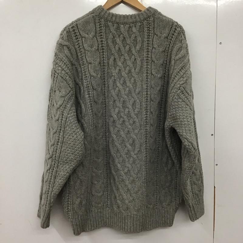 フリークスストア FREAK S STORE ニット、セーター 長袖 長袖ニットカットソー クルーネック セーター M 総柄 灰 / グレー / メンズ USED 古着 中古 10137297