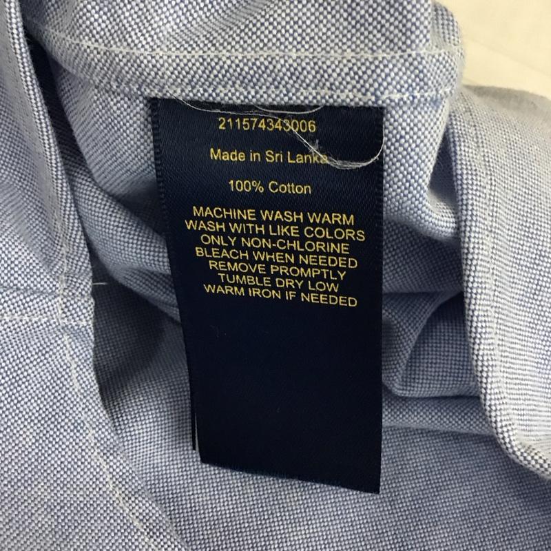 ラルフローレン RALPHLAUREN シャツ、ブラウス 半袖 半袖シャツ カラーシャツ 半袖カットソー ボタンダウンシャツ S ロゴ、文字 水色 / ライトブルー / レディース USED 古着 中古 10118599
