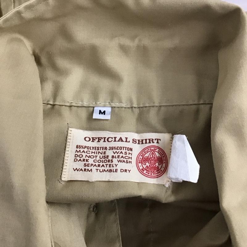 古着 USED シャツ、ブラウス 長袖 長袖シャツ カラーシャツ ポケットシャツ 長袖カットソー ボーイスカウトシャツ M ロゴ、文字 ベージュ / ベージュ /  メンズ USED 古着 中古 10109848