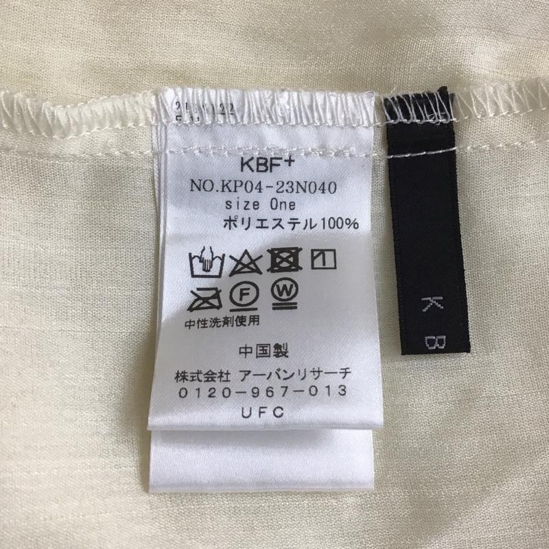 ケービーエフ KBF カットソー 長袖 KP04-23N040 シアークレープボリュームブラウス チェック アイボリー / アイボリー /  レディース USED 古着 中古 10113060