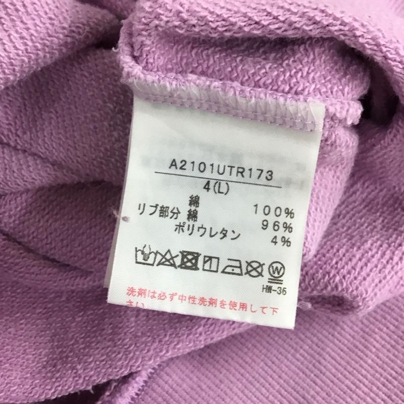 ピンクハウス PINK HOUSE トレーナー 長袖 長袖トレーナー スウェット クルーネック リブスウェットカットソー L ロゴ、文字 桃 / ピンク / レディース USED 古着 中古 10117315
