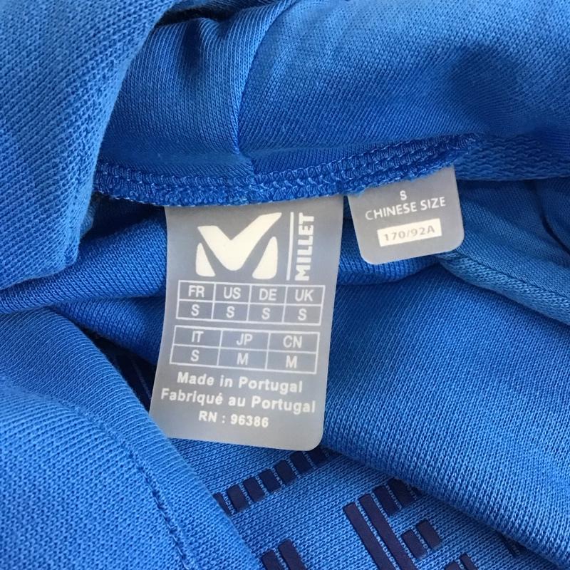ミレー MILLET パーカー 長袖 長袖パーカー フード付きパーカー プリントスウェット トレーナー M ロゴ、文字 青 / ブルー /  メンズ USED 古着 中古 10124673