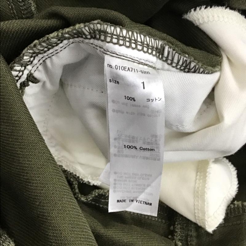 マウジー MOUSSY ワンピース ロングスカート 010ea711-5300 BIGCOLLARMIDIドレス 半袖デニムワンピース 前開シャツロングワンピース 1 無地 カーキ / カーキ / レディース USED 古着 中古 10107729