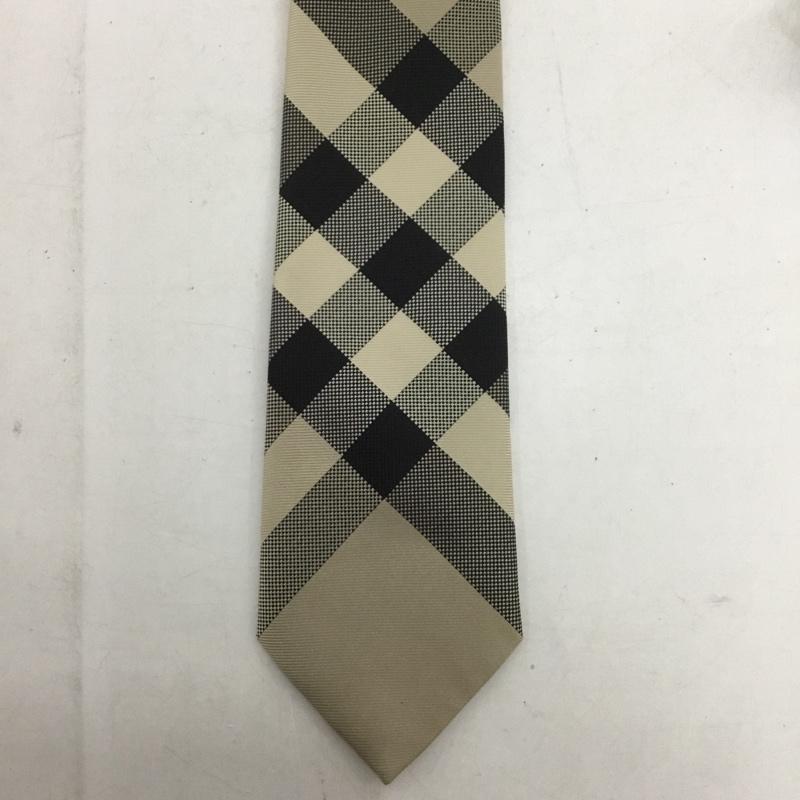バーバリー BURBERRY ネクタイ ネクタイ 箱有 シルク チェック ベージュ / ベージュ / メンズ USED 古着 中古 10133195