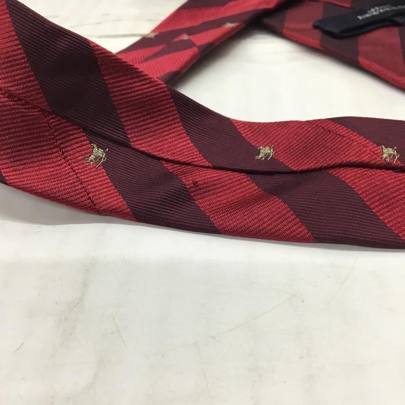 バーバリーロンドン Burberry London ネクタイ ネクタイ シルク 総柄 えんじ / ワインレッド / X ボルドー / ボルドー / メンズ USED 古着 中古 10122341