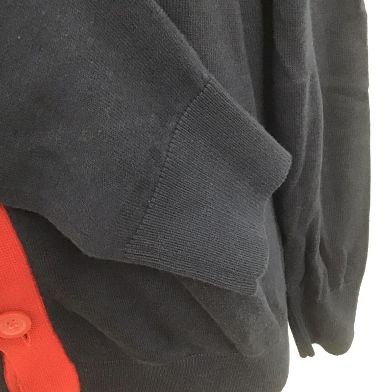 ブルックスブラザーズ BROOKS BROTHERS カーディガン 長袖 Vネック カシミヤ混 M 無地 紺 / ネイビー / X 赤 / レッド / メンズ USED 古着 中古 10111243