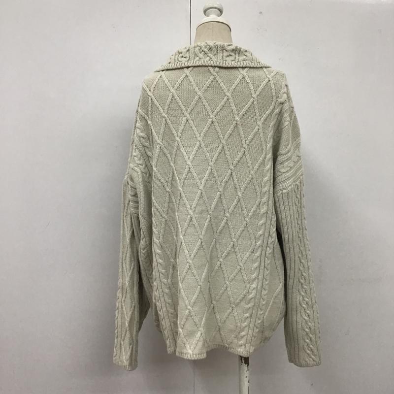 マウジー MOUSSY シャツ、ブラウス 長袖 010dss70-0490 CABLEKNITシャツ 長袖ニットカーディガン カラーニットカーディガン FREE 無地 ベージュ / ベージュ / レディース USED 古着 中古 10105647