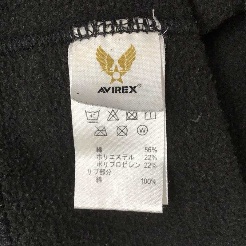 アヴィレックス AVIREX トレーナー 長袖 6173456 スウェット クルーネック 長袖トレーナー M 無地 黒 / ブラック / メンズ USED 古着 中古 10107294