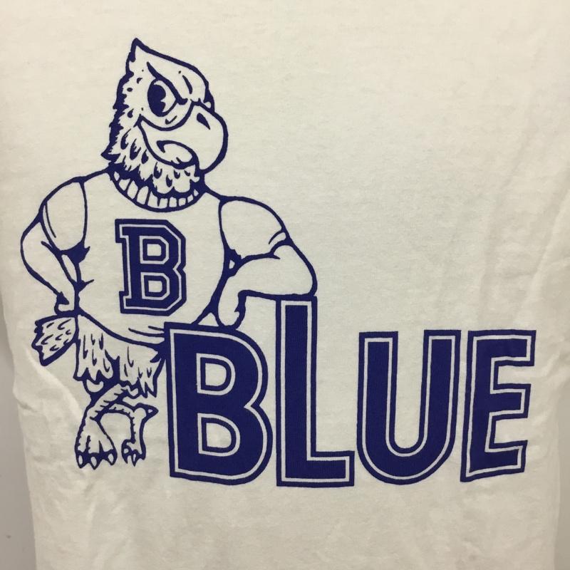 ブルーブルー BLUE BLUE Tシャツ 半袖 半袖カットソー プリントTシャツ クルーネックカットソー S プリント 白 / ホワイト /  メンズ USED 古着 中古 10110048