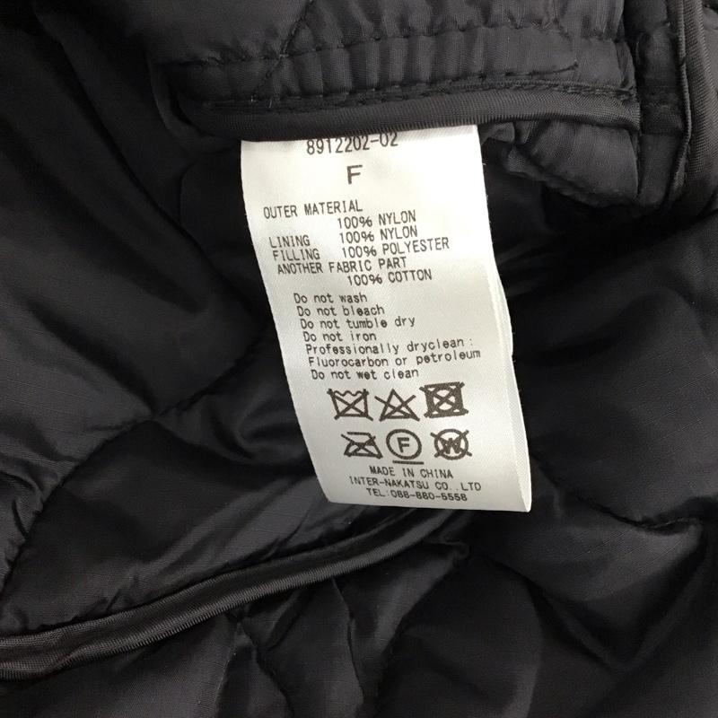 ジェイエフレディイメイド JF Ready Made コート コート一般 ノーカラーキルティングコート 8912202-02 FREE 無地 黒 / ブラック / レディース USED 古着 中古 10121491