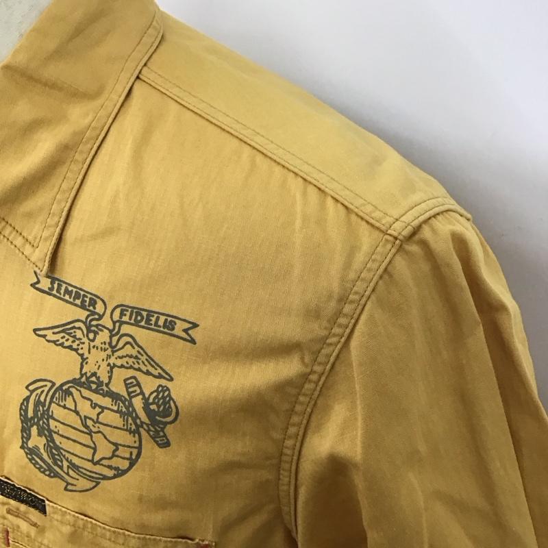 トイズマッコイ TOYS McCOY シャツ、ブラウス 半袖 半袖シャツ カラーシャツ 半袖カットソー M プリント 黄 / イエロー /  メンズ USED 古着 中古 10113100