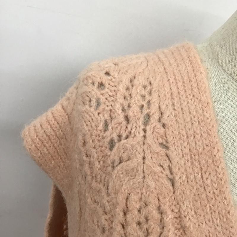 ザラ ZARA ベスト ベスト ニット S 無地 桃 / ピンク / レディース USED 古着 中古 10124885