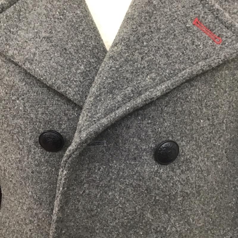 トミー TOMMY コート ピーコート 214-611215-220 M ロゴ、文字 灰 / グレー / メンズ USED 古着 中古 10106907