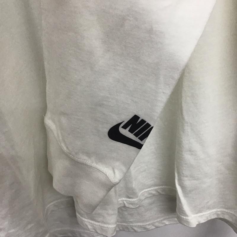 ナイキ NIKE カットソー 長袖 875716-100 HybridH LSTee 長袖カットソー スポーツウェア L ロゴ、文字 白 / ホワイト / メンズ USED 古着 中古 10136592