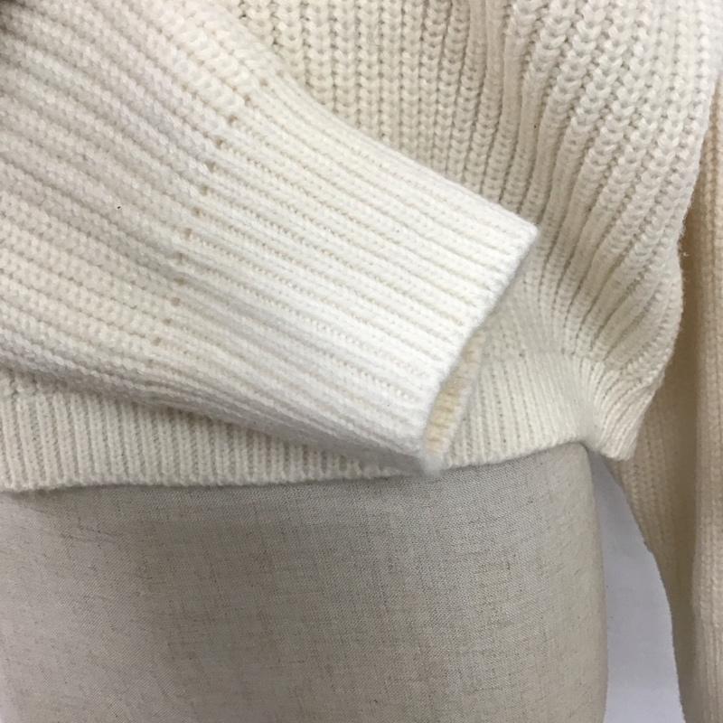 ザラ ZARA ニット、セーター 長袖 M 無地 白 / ホワイト /  レディース USED 古着 中古 10106419
